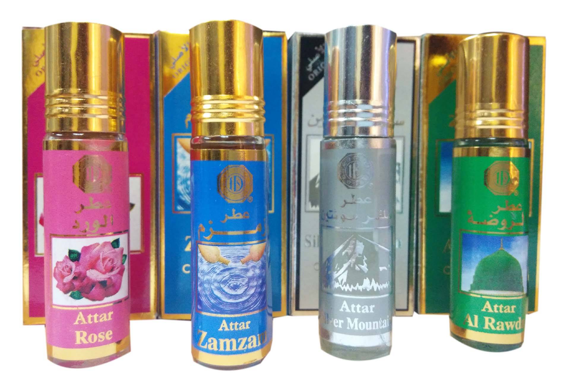 Attar Concentrated perfume oil 4 x 8ML Roll on Bottle ( Retail Box)